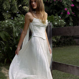 The Venetia Corset and Chiffon Maxi Skirt Set