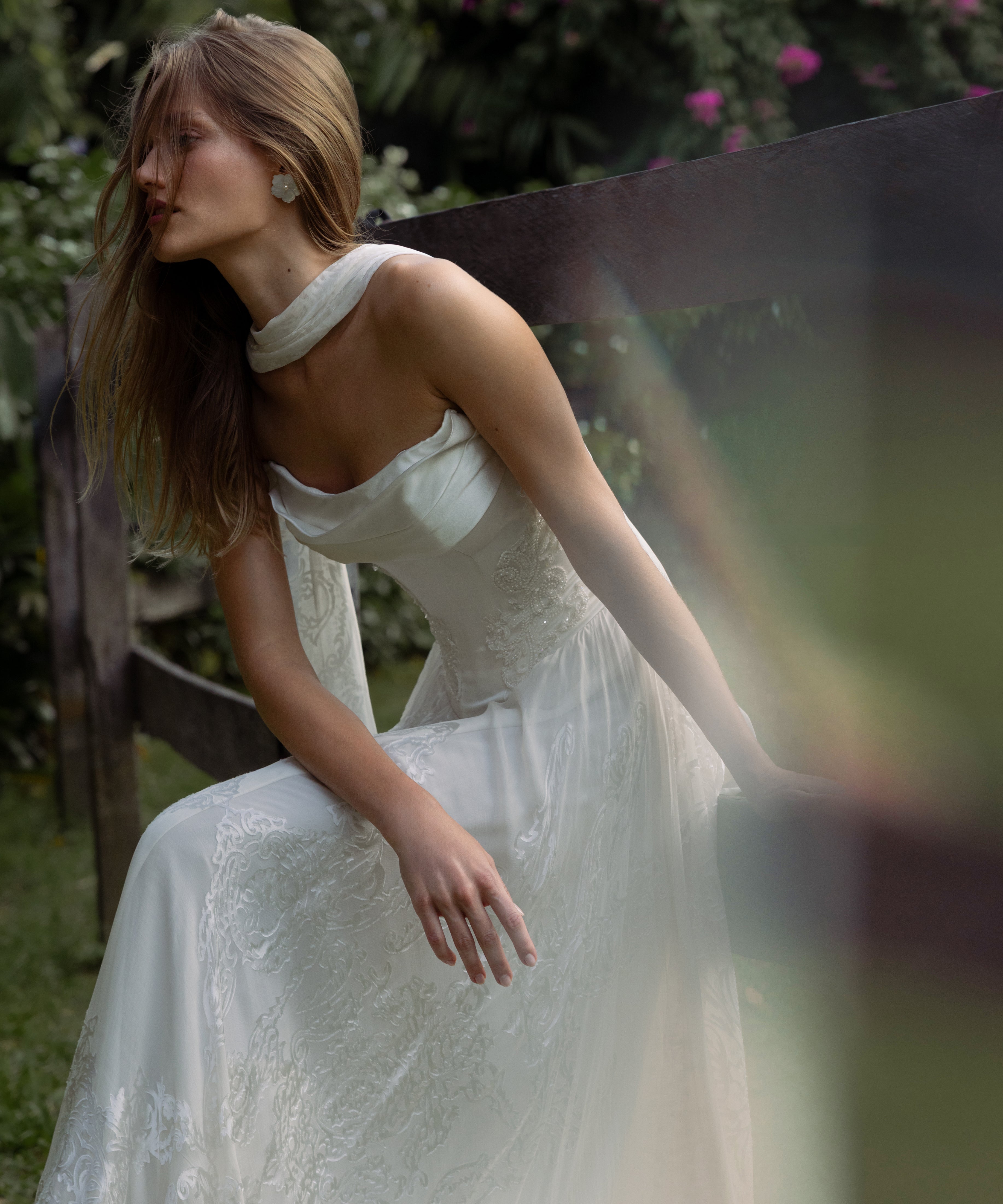 The Venetia Corset and Chiffon Maxi Skirt Set