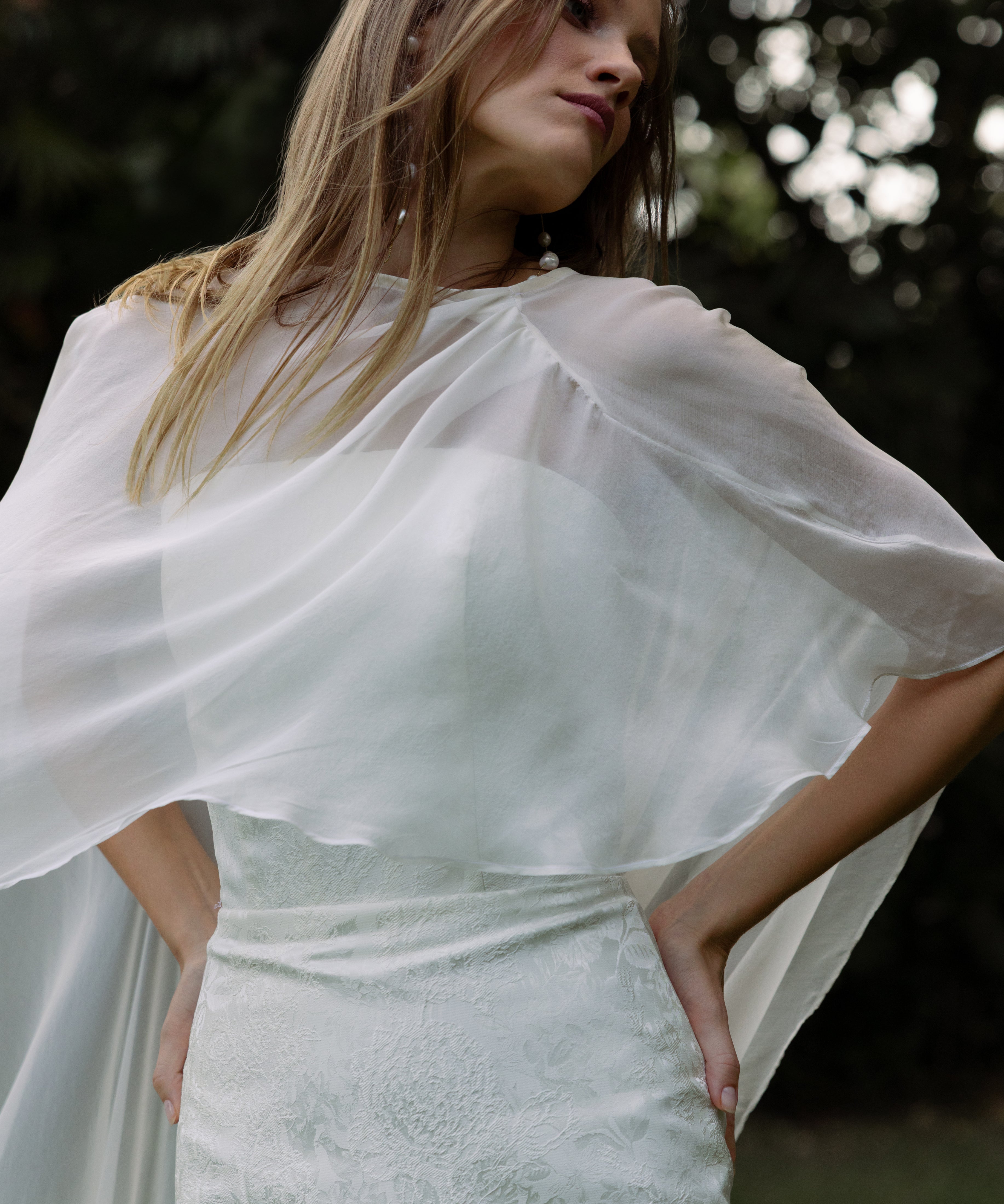 The Catherine Silk Cape