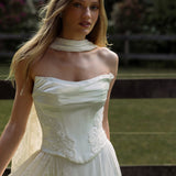 The Venetia Corset and Chiffon Maxi Skirt Set