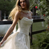 The Venetia Corset and Chiffon Maxi Skirt Set